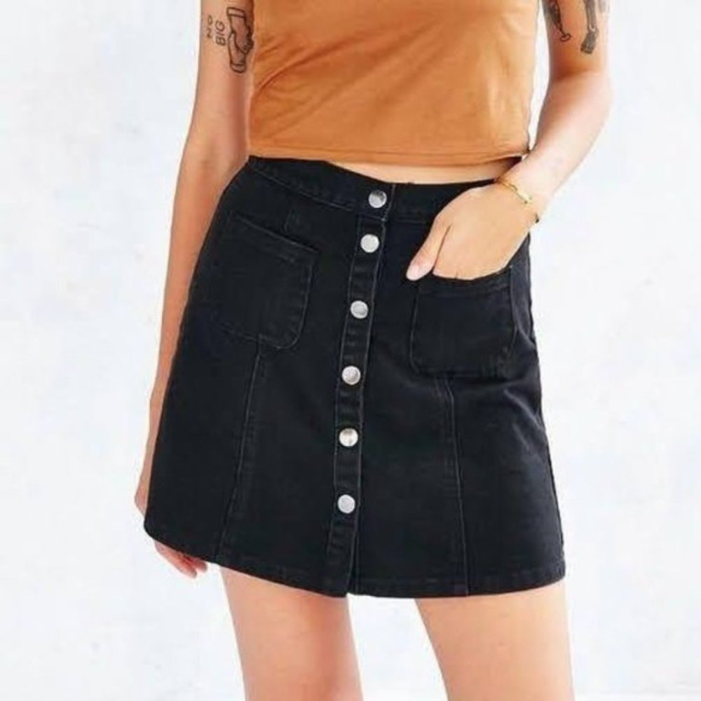 BDG Urban Outfitters Denim Mini Button Up Skirt Size S